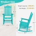 thumbnail image 2 of Dycanpo Outdoor Rocking Chairs Set of 2,Weather Resistant Outdoor Indoor Porch for Adults,Aruba Blue, 2 of 8