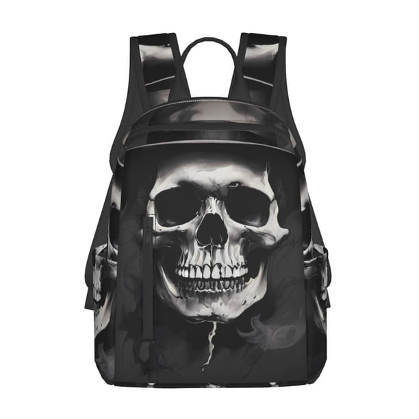 Easygdp Black White Hat Skull para Easygdp Yak - Mochila Casual Ligera y Resistente para Viaje y Senderismo para Hombres y Mujeres