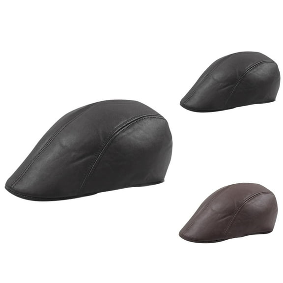 French Beret Beret And Flat Cap, Red Beret, Flat Brim Cap, Perfect for Sun Visor Hat Beret Leather Cap Autumn/Winter forward Cap Men's And Women's Thermal Caps