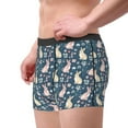 thumbnail image 3 of Bingfone Cute Rabbit Floral Men's Underwear - Casual Stretch Boxer Briefs-Medium, 3 of 7