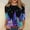 01-Purple, variant on Women's Christmas Print Round Neck 3/4 Sleeve Relaxed Pullover - Pink - XXXXXL