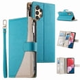 thumbnail image 4 of Funda cartera GANGXUN para Samsung Galaxy A13 4G/5G , cuero PU con tarjetero, cremallera, correa de mano, soporte y protección 1056°, 4 of 6