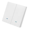 thumbnail image 1 of Interrupteur Intelligent Wi‐Fi avec Bouton Marche/arrêt, Commande Vocale, Télécommande, Commande Tactile Compatible avec Alexa Google Assistant Horaire, Minuterie, Compte à Rebours, Nécessite un Fil Neutre, Aucun Concentrateur Requis, 1 of 8