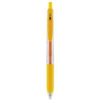 Zebra Sarasa Clip Gel Retractable Pen, .5mm, Yellow