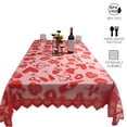 thumbnail image 4 of YIMWNYI Valentine's Day Tablecloth, 53.9x70.9 Inches Romantic Heart Design for Wedding, Party, Kitchen, Holiday, Picnic & Home Decor - Red Polyester, 4 of 6