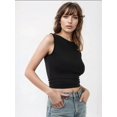 thumbnail image 2 of Slim Fit Boat Neck Crop Top with Back Detail, 2 of 5