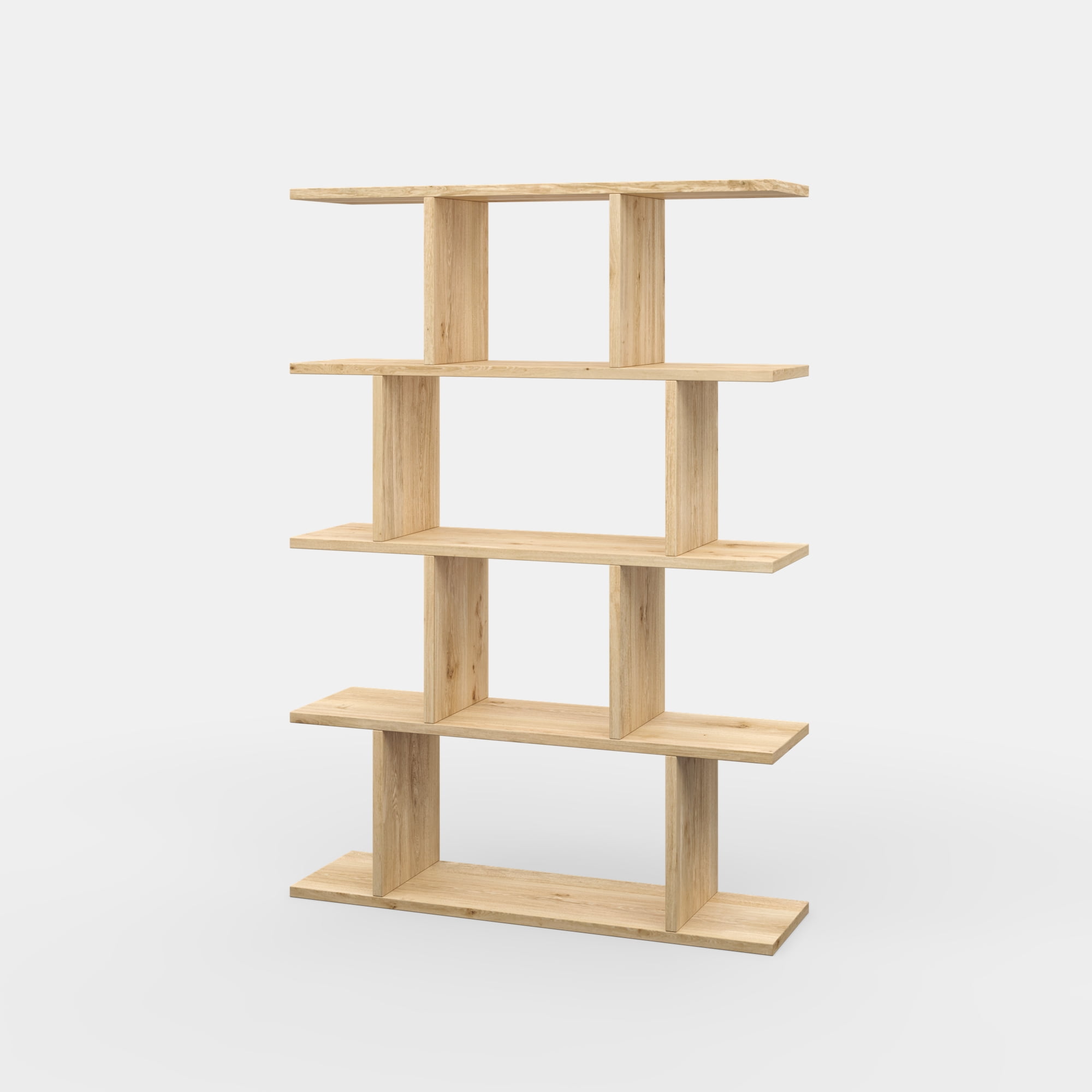 Ada Home Decor Harmon 4 Tier Bookcase, Oak