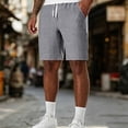 thumbnail image 2 of IhhxPro Men's Linen Athletic Shorts Cargo Men with Elastic Waist Quick Dry Multi Pocket Outdoor Casual Summer Loose Fit Lightweight Travel Hiking S-3XL, 2 of 9