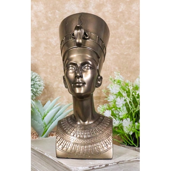 Ebros Egyptian Queen Nefertiti With Cobra Crown Piece Bust 7"H Figurine Egypt