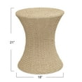 thumbnail image 2 of Household Essentials Handwoven Paper Rope Stool with Hourglass Shape, Cream, 2 of 5