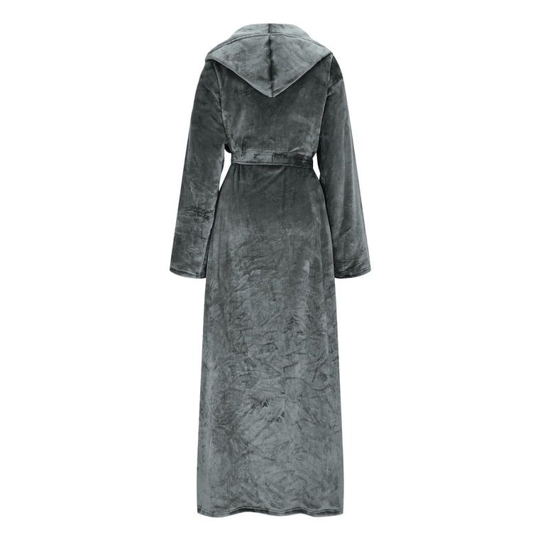 chinese dress ladies Women's Eeyore Blue Fleece Dressing Gown Fleece Hooded Ladies Robe