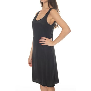BEAUTELICATE Women's 100% Cotton Full Slip - Adjustable Strap Slip Dress For Under Dresses & Lounging