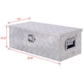 thumbnail image 6 of 30Inch Aluminum Tool Box, Heavy Duty Truck Bed Tool Box, Outdoor Trailer Pickup Storage Tool Box, RV Storage Organizer, Underbody Box with Lock Keys, 39x13x10inch, 6 of 8