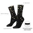 thumbnail image 4 of KLL Star Silver Glitter Print Cool Socks Men's Women's Crew Socks Funny Crazy Novelty Stockings, 4 of 6