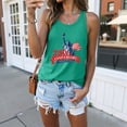 thumbnail image 2 of UngA USA 250 Shirt American Flag Patriotic Tank Tops for Women 4th of July Shirt USA Flag Stars Stripes Graphic Tank Tops Sleeveless Summer Tee (Green,XXXL), 2 of 8