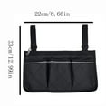 thumbnail image 3 of Wheelchair Side Bag, Practical Spacious Compartment Organizer For Mobile Phones Keys Small Notebooks Pens And Daily Items, Easy To Clean Durable Material, Fits Most Wheelchairs, 3 of 7