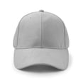 thumbnail image 5 of Suede Baseball Cap, Unisex Faux Suede Leather Classic Adjustable Plain Hat Baseball Cap Grey, 5 of 6