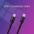 thumbnail image 2 of 2 Pack 6FT Type-C to Type-C Cable Fast Charging Cable Data Sync Charger Cable Cord For Samsung Galaxy S10 S9 S9+ Galaxy S8 S8 Plus Nexus 5X 6P OnePlus 2 3 LG G5 G6 V20 HTC M10 Google Pixel XL(Black), 2 of 5