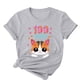 thumbnail image 5 of Camisetas de Cuello de Tripulación de Manga Corta para Mujeres Carta Impresa Camiseta 95% Poliéster 5% Spandex, Manga Corta Cuello Redondo Top Casual para Diario, 5 of 5