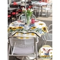 thumbnail image 6 of Outdoor Tablecloth with Umbrella Hole Zipper Pig Sunflowers Round Tablecloth 54" Waterproof Outside Table Cloth Yellow Floral Elegant Checkered Pastoral Patio Table Cover Tablecloths for Picnic Party, 6 of 8