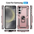 thumbnail image 3 of Decase Compatible with Samsung Galaxy S25+ 2025 Case+1-Pack Tempered Screen Protector, Military Grade Drop Protection Cover with 360° Rotating Kickstand, Heavy Duty Shockproof Phone Case,Rosegold, 3 of 7
