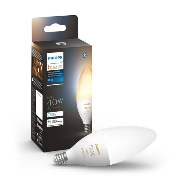 Philips Hue White Ambiance E12 LED Candle Light Bulbs Bluetooth