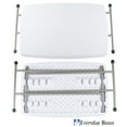 thumbnail image 2 of Everyday Home Adjustable Folding Table for Camping, Cards and Crafts, White, 2 of 7