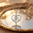 thumbnail image 5 of Lysro Love Pendant Necklace for Women ，Personalized Birthstone Zirconia Jewelry, Rose Tree Trunk Heart Design, Gift for Mom Wife Daughter, 5 of 6