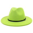 thumbnail image 1 of Sombrero Fedora de fieltro de lana para mujer o hombre, 1 of 5