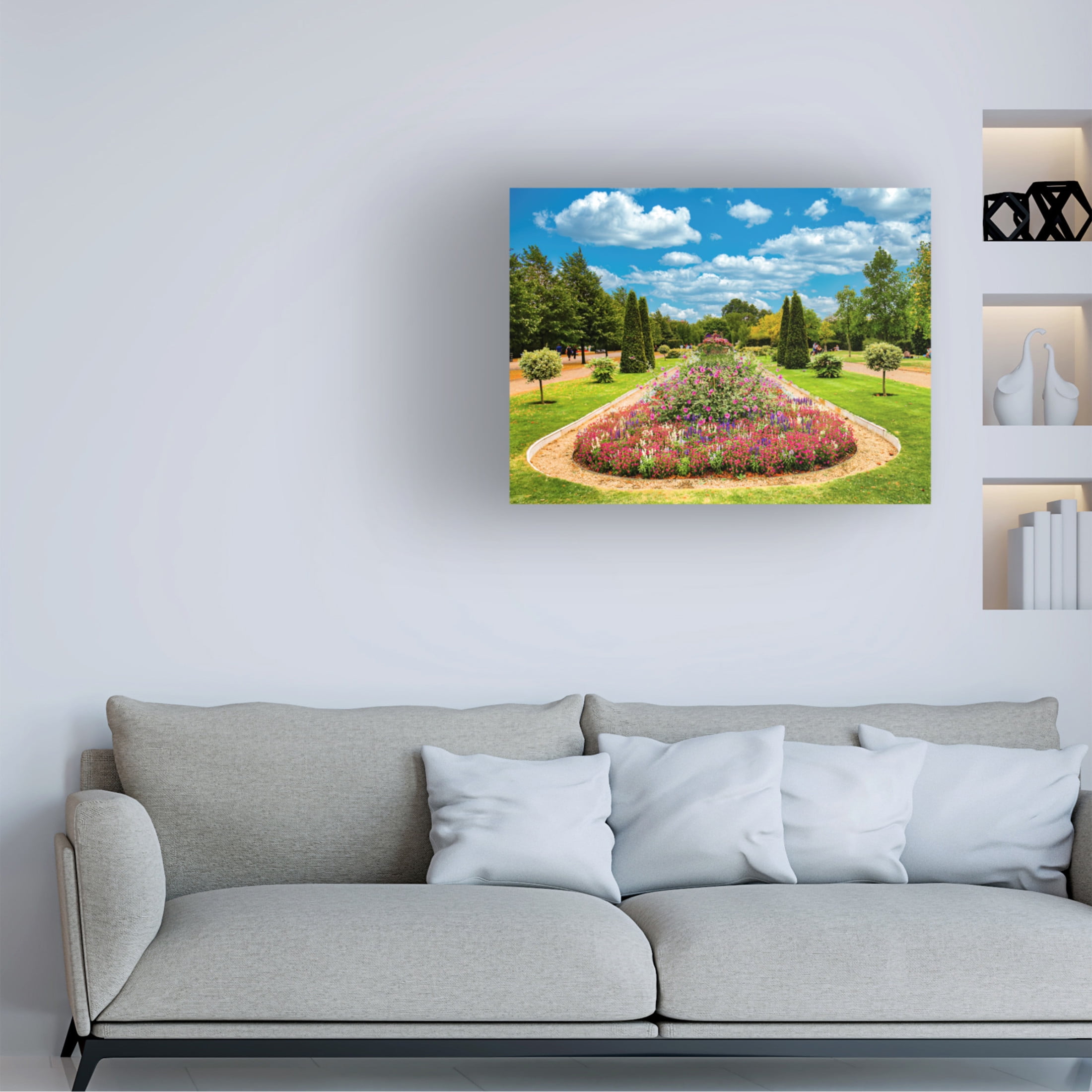 Canvas Wall Art - Mark A Paulda 'Regents Park Gardens III' Wall Art for Living Room, Bedroom, or Office Décor by Trademark Fine Art - 47 x 35 Inches