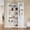 Embossed white, variant on Modern L-Shaped Corner Bookshelf – 74'' Tall, 6-Tier Open Storage Bookcase with Drawer & Cabinets, Office Display Shelf – Home, Living Room, Bedroom Organizer – Brown + Embossed White
