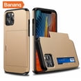 thumbnail image 3 of Bananq - Funda para teléfono con ranura para tarjetas deslizante para iPhone 16, 15, 14 Plus, 13, 12 Mini, 11 Pro Max, a prueba de golpes, tipo billetera y tarjetero, 3 of 5