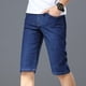 thumbnail image 4 of Pantalones cortos vaqueros de negocios para hombre, de talla grande 42, 44 y 46, de moda, informales, ajustados, azules, de marca, para verano, 4 of 5