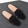 thumbnail image 5 of Women's Spring Autumn Closed Toe Flat Mule Shoes with Bow Design, 5 of 5