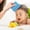 Blue, variant on Gentle Baby Hairbrush with Soft for Scalp Care and Relaxing Head Massage
