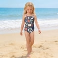 thumbnail image 5 of CCRFTGI Girls Swimsuit 10-12 Summer One Piece Beach Swimwear Cute Books Pens Bikini Sets Swimming Girls Fashion Bathing Suits for Kids Black 7-8 Years, 5 of 8