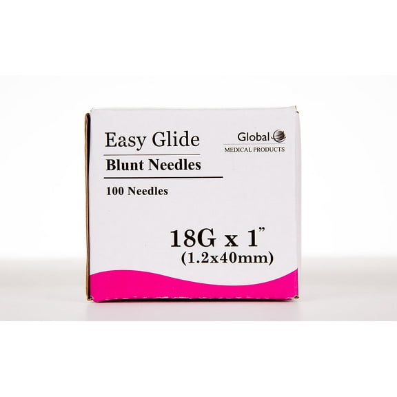 Easy Glide Unsterilized Blunt Tip Dispensing Needle with Luer Lock 18G x 1" - 100 Pack