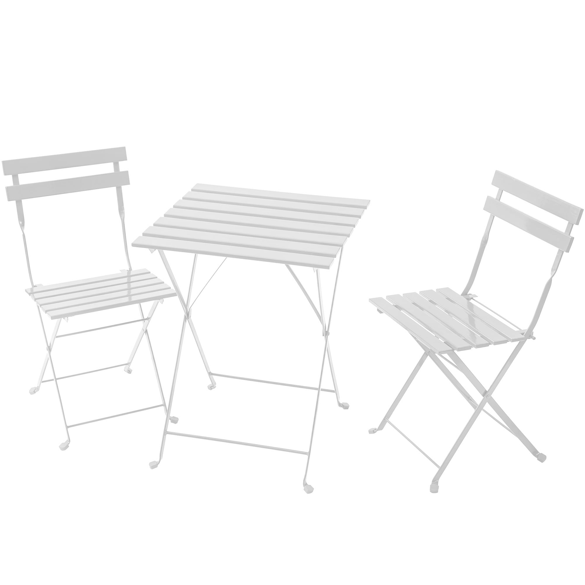 Merax 3 Piece Folding Bistro Set Outdoor Table Chairs Patio Garden Furniture