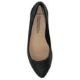 thumbnail image 2 of Hold Black PU City Classified Women Casual Wide Width Fit Flat Office Shoes Pointy Toe 9, 2 of 3