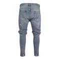 thumbnail image 2 of MHFRRA Men Jeans Men's Fashion High Street Slim Ripped Slim Pants Paint Pants Jeans Size XXL, 2 of 4
