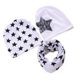 thumbnail image 1 of Kids Hat Red 3Pcs Star Print Beanie Caps Scarf Set Autumn Winter Crochet Baby Infant Hat, 1 of 5