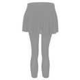 thumbnail image 5 of Comdrip Tennis Skirt, Women's Two Piece Leggings Skirt Summer Sports Pleated High Waist Wrap Skirt Pants Leggings with Skirt Grey 2XL, 5 of 10