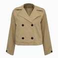 thumbnail image 1 of Chamarra George para Mujer, Tipo Trench Acolchado con Botones Frontales Crema Talla CH, 1 of 4