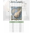 thumbnail image 6 of No Hook Shower Curtains with Snap in Liner, Coastal Conch Waterproof Fabric Shower Curtain, Summer Beach Nautical Ocean Brown Double Layers & See-Through Top Window Bathroom Curtains 54''x78'', 6 of 6