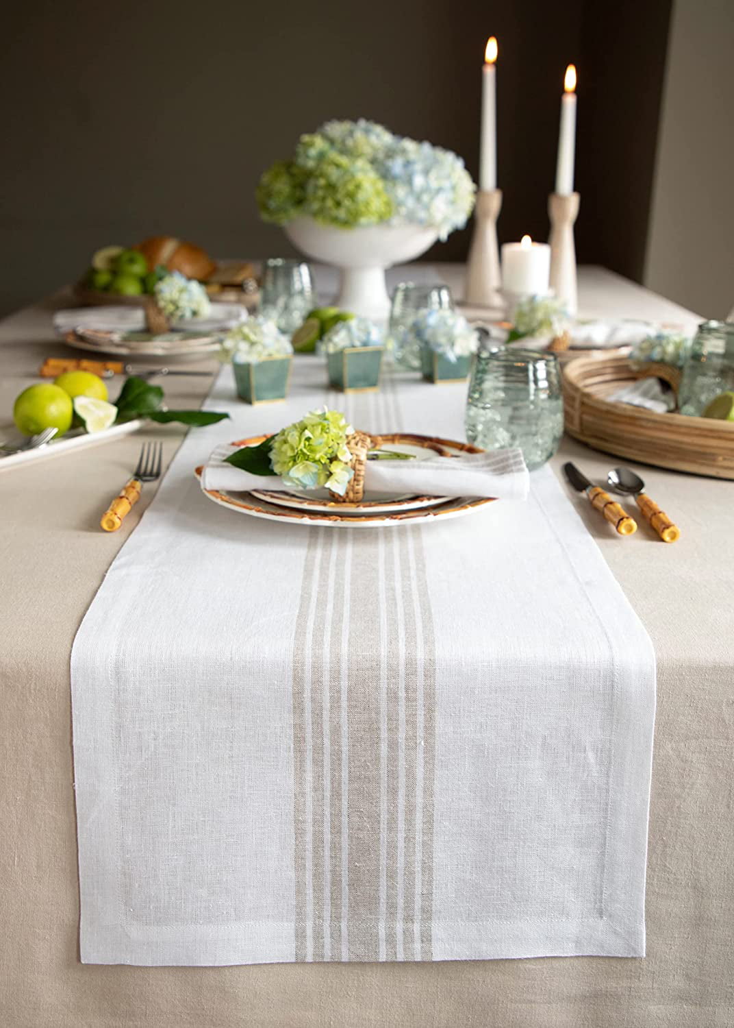 Details about   40"x60"Jute Tablecloth Wedding Party Table Linens Events Dining Kitchen Washable 