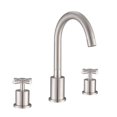 thumbnail image 1 of Ancona Prima 3 Widespread Double Handle Bathroom Faucet in Brushed Nickel, 1 of 4