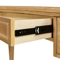 thumbnail image 4 of Pemberly Row 55" 3-Drawer Wood Executive Desk in Natural Brown, 4 of 16