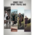 thumbnail image 3 of Gonex 90L Travel Duffel Bag for Men, 3 in 1 Extra Large Gym Bag Backpack with Shoes Compartment for Weekender Sports Workout, 3 of 7