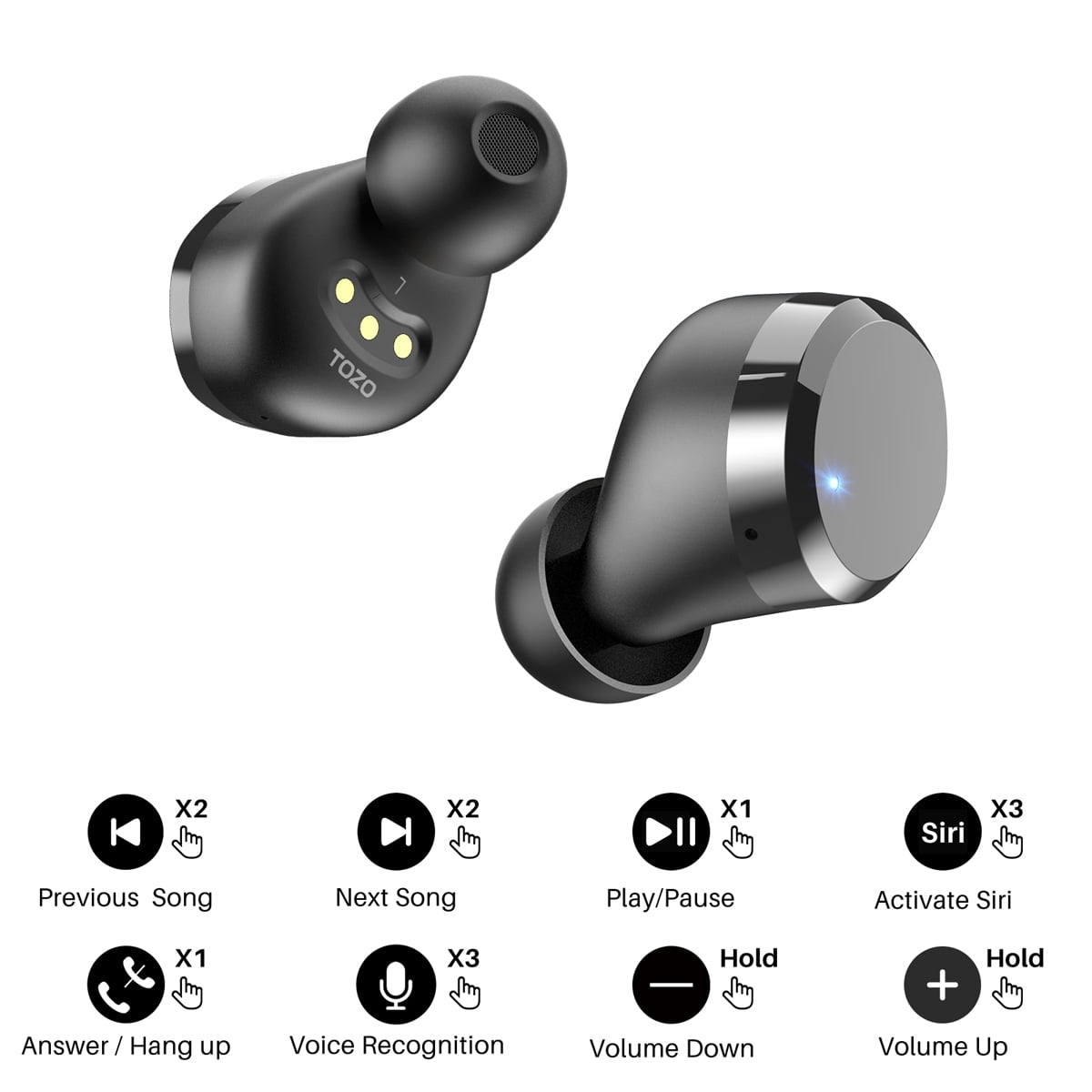 TOZO T12 Pro VAYYALALE Earbuds kavaala Ka QCC3040 ichip, CVC 8.0