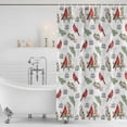 thumbnail image 2 of Cardinal Bird Shower Curtain, Waterproof Shower Curtains for Bathroom, Berry Holly Branches Winter Plants Washable Fabric Bathtub Curtain Set Bath Decor with 12 Hooks Long 72"x84", 2 of 6